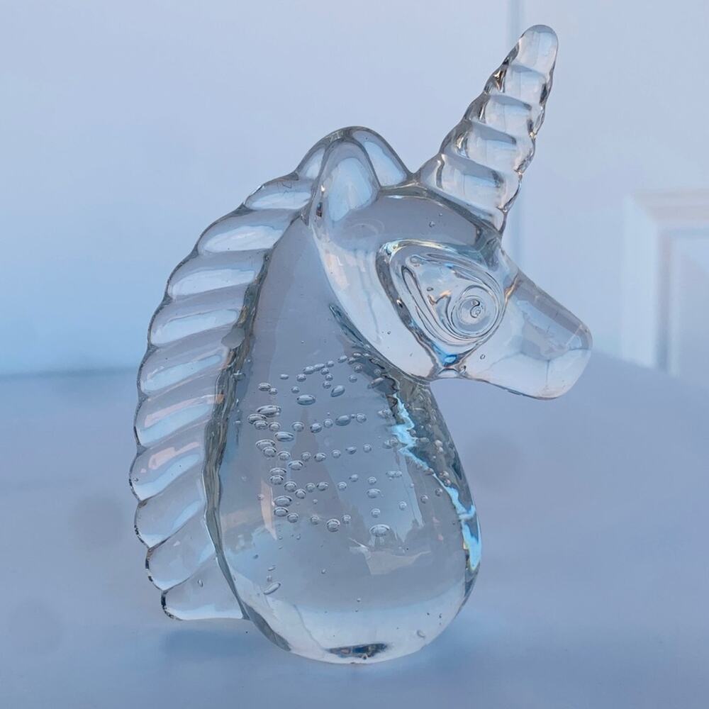 Vintage Art Glass Unicorn Figurine